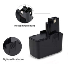 Carica l'immagine nel visualizzatore di Gallery, POWERGIANT 9.6V 3.0AH NiMH Batteria per Bosch GSB 9.6VES-2, Nero