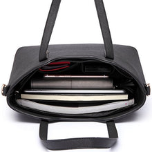 Carica l'immagine nel visualizzatore di Gallery, Miss Lulu Donne Moda borsetta Borsa a tracolla Ecopelle Black