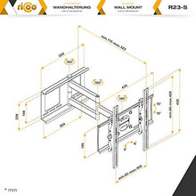 Carica l'immagine nel visualizzatore di Gallery, RICOO Supporto da Parete per TV R23-S Montaggio Staffa televisore Nero - Ilgrandebazar