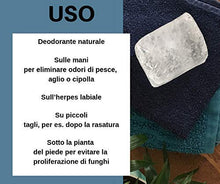Carica l'immagine nel visualizzatore di Gallery, Deodorante naturale in allume di ammonio - Pietra Grezza 1 x 160/190 gr - Ilgrandebazar