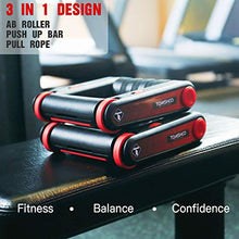 Carica l'immagine nel visualizzatore di Gallery, TOMSHOO 3 in 1 Ab Roller Maniglie per Flessioni Rullo Addominale...