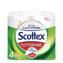 Carica l'immagine nel visualizzatore di Gallery, Scottex Tuttofare, Due Lati Diversi, 4 Maxi Rotoli - Ilgrandebazar
