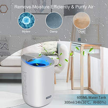 Carica l'immagine nel visualizzatore di Gallery, Deumidificatore Portatile COONOE Deumidificatori Elettrico Mini 600ml... - Ilgrandebazar