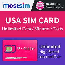 Carica l'immagine nel visualizzatore di Gallery, MOST SIM - T-Mobile USA Card 7 Giorni, Alta Velocità Illimitato 7 Giorni