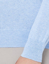 Carica l'immagine nel visualizzatore di Gallery, Marchio Amazon - MERAKI Pullover Cotone Donna Scollo a V 40, Blu (Ocean Blue) - Ilgrandebazar