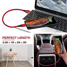 Carica l'immagine nel visualizzatore di Gallery, HONGDA Cavo Phone [4Pezzi, 0.3m 1m 2m 3m] di Nylon Intrecciato...