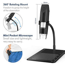 Carica l'immagine nel visualizzatore di Gallery, SKYBASIC Microscopio Digitale WiFi, Tascabile Fotocamera USB Nero