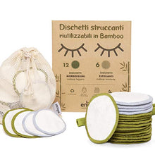 Carica l'immagine nel visualizzatore di Gallery, enooso Dischetti Struccanti Lavabili in Bambù - Salviette 12 Soft + 6 Scrub - Ilgrandebazar