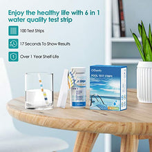 Carica l'immagine nel visualizzatore di Gallery, Ehomfy Test per Acqua Piscina 6 in 1, Pool Potabile 100 Strisce, 100pcs