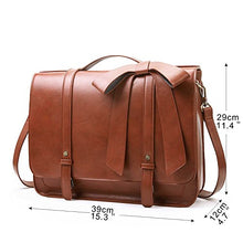 Carica l'immagine nel visualizzatore di Gallery, ECOSUSI Borsa Messenger a Tracolla Vintage Zaini Casual Donna Marrone1