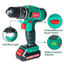 Carica l'immagine nel visualizzatore di Gallery, Trapano Avvitatore Batteria 12V, HYCHIKA a 30N .m Mas,...