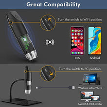 Carica l'immagine nel visualizzatore di Gallery, SKYBASIC Microscopio Digitale WiFi, Tascabile Fotocamera USB Nero