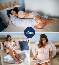 Carica l'immagine nel visualizzatore di Gallery, Niimo Cuscino Gravidanza per Dormire e Allattamento Grigio Stelle Bianche