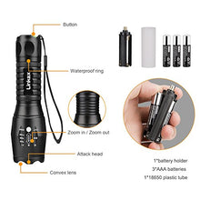 Carica l'immagine nel visualizzatore di Gallery, Linkax Torcia LED alta potenza elettrica Torce Flashlight 800LM...