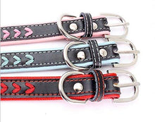 Carica l'immagine nel visualizzatore di Gallery, SLZZ Collare per Cani Imbottito in Pelle S:10.6-13'',4/5''width, Pink