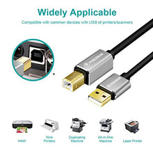 Carica l'immagine nel visualizzatore di Gallery, POSUGEAR [3M] Cavo Stampante 3 Metri USB 2.0 Cavetto Placcato Oro per...