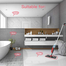 Carica l'immagine nel visualizzatore di Gallery, Fixget Spray Mop Mocio, Microfibra con Spruzzatore d'Acqua, Red