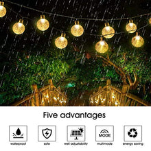 Carica l'immagine nel visualizzatore di Gallery, VIFLYKOO Catena Luminosa Solare,Luce Stringa Solare 7M 50 LED Solar 50 Led