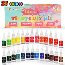 Carica l'immagine nel visualizzatore di Gallery, lenbest Tie Dye Kit, 26 Colori per Tessuti Permanenti a Cravatta Kit di...