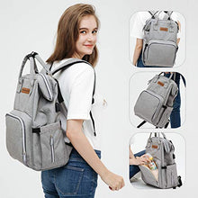 Carica l'immagine nel visualizzatore di Gallery, Borsa Fasciatoio Neonato Multifunzione, Zaino Passeggino Grey