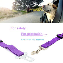 Carica l'immagine nel visualizzatore di Gallery, Neuftech Cane Cintura Di Sicurezza Auto Regolabile per Cani Guinzaglio purple