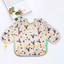 Carica l'immagine nel visualizzatore di Gallery, Lictin 5 pezzi Bavaglino a Manica Lunga - Impermeabile Unisex per M - Ilgrandebazar
