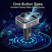 Carica l'immagine nel visualizzatore di Gallery, Trasmettitore Bluetooth per Auto, HOLALEI FM Transmitter Bassi...