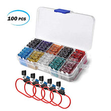 Carica l'immagine nel visualizzatore di Gallery, YGL 100 pezzi Fusibili Standard a Lama +5 In-line Portafusibile per...