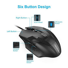 Carica l'immagine nel visualizzatore di Gallery, TECKNET Mouse Gaming, Raptor da Gioco USB Ottico, 3200 DPI con 1, Nero