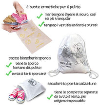 Carica l'immagine nel visualizzatore di Gallery, SweetHoney HoneyBag Buste Trasparenti Sacchetti Set Kit Asilo Porta Vestiti...