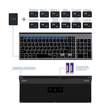 Carica l'immagine nel visualizzatore di Gallery, TopMate. Tastiera e Mouse Wireless combinati 2.4GHz Design Gris Negro