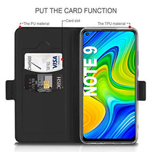 Carica l'immagine nel visualizzatore di Gallery, AROYI Cover Xiaomi Redmi Note 9 Nero+HD Pellicola Protettiva,Custodia Flip...