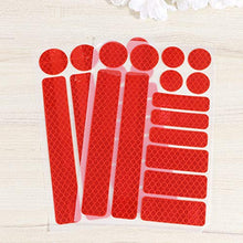 Carica l'immagine nel visualizzatore di Gallery, Vosarea - Adesivi catarifrangenti per bicicletta, 2 set, Rosso