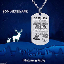 Carica l'immagine nel visualizzatore di Gallery, AMATOLOVE, Collana con Scritta in Lingua Inglese “To My Son from Dad”, Idea... - Ilgrandebazar