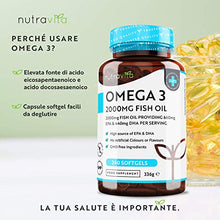 Carica l'immagine nel visualizzatore di Gallery, Omega 3 Olio di Pesce da 2000 mg - 660 EPA e 440 DHA - Capsule gel...