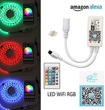 Carica l'immagine nel visualizzatore di Gallery, WiFi RGB Controller per strisce luminose a LED, Wifi Rgb + Remote - Ilgrandebazar