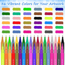 Carica l'immagine nel visualizzatore di Gallery, Brush Pen Lettering, Emooqi 36 Pennarelli Acquarelli, Pennelli Per...