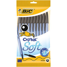 Carica l'immagine nel visualizzatore di Gallery, Bic Cristal Soft Punta Media 1,2 mm Confezione 10 Penne Colore Nero - Ilgrandebazar