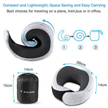 Carica l'immagine nel visualizzatore di Gallery, FYLINA Cuscino da Viaggio Memory Foam,Cuscino Cervicale Tightness...