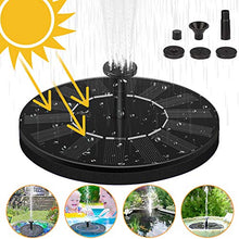 Carica l'immagine nel visualizzatore di Gallery, Fontana Solare, 1.4W Solare Pompa con 4 Ugelli, da Nero