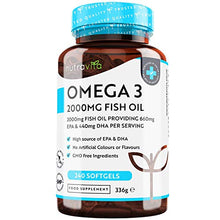 Carica l'immagine nel visualizzatore di Gallery, Omega 3 Olio di Pesce da 2000 mg - 660 EPA e 440 DHA - Capsule gel...