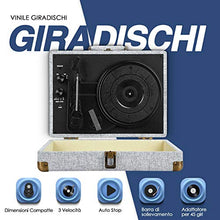 Carica l'immagine nel visualizzatore di Gallery, Giradischi, Souidmy Giradischi Bluetooth con Altoparlanti, 3 Velocità,...