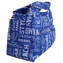 Carica l'immagine nel visualizzatore di Gallery, Aqua Di Mare Borsa Tonda Stampata Nero M, Royal Blue