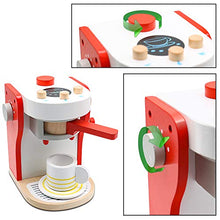 Carica l'immagine nel visualizzatore di Gallery, PL Macchina Caffe Cucina Giocattolo Legno per Bambini Caffettiera Giochi...