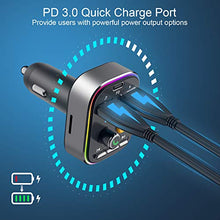 Carica l'immagine nel visualizzatore di Gallery, Trasmettitore Bluetooth per Auto, HOLALEI FM Transmitter Bassi...