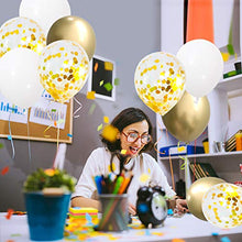 Carica l'immagine nel visualizzatore di Gallery, FYSJ Palloncini Compleanno Coriandoli Oro, 50pcs 12 Pollici Palloncino in...