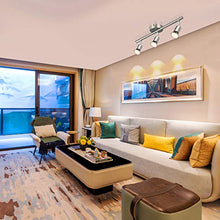 Carica l'immagine nel visualizzatore di Gallery, Faretti LED da soffitto orientabili I plafoniera moderna Nichel Opaco.