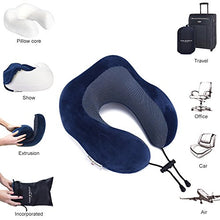 Carica l'immagine nel visualizzatore di Gallery, Cuscino da viaggio memory foam – The Da Viaggio Memory Foam Blu Scuro