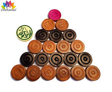 Carica l'immagine nel visualizzatore di Gallery, Carrom Moneta Set da 24 Monete Legno Di Sheesham Champion carrom monete +... - Ilgrandebazar