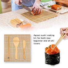 Carica l'immagine nel visualizzatore di Gallery, Kit per fare sushi in bambù, 9 pezzi, tappetino arrotolare il sushi,...